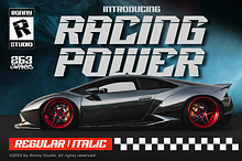 Racing Power Futuristic Speed Font