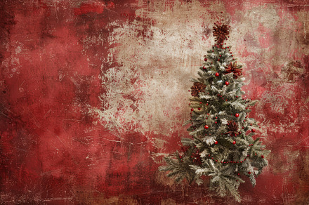 A Christmas tree adorned with pine c, a Photo by Tanuart