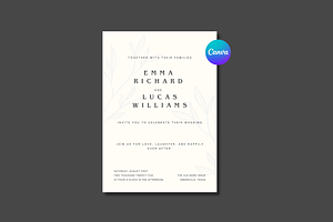 Wedding Invitation Canva Template, an Invitation Template by BiancaXavier