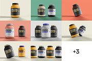 Food Supplement Plastic Jar Mockup, a Cups & Container Mockup by dpi (Thumbnail 2 of 14)