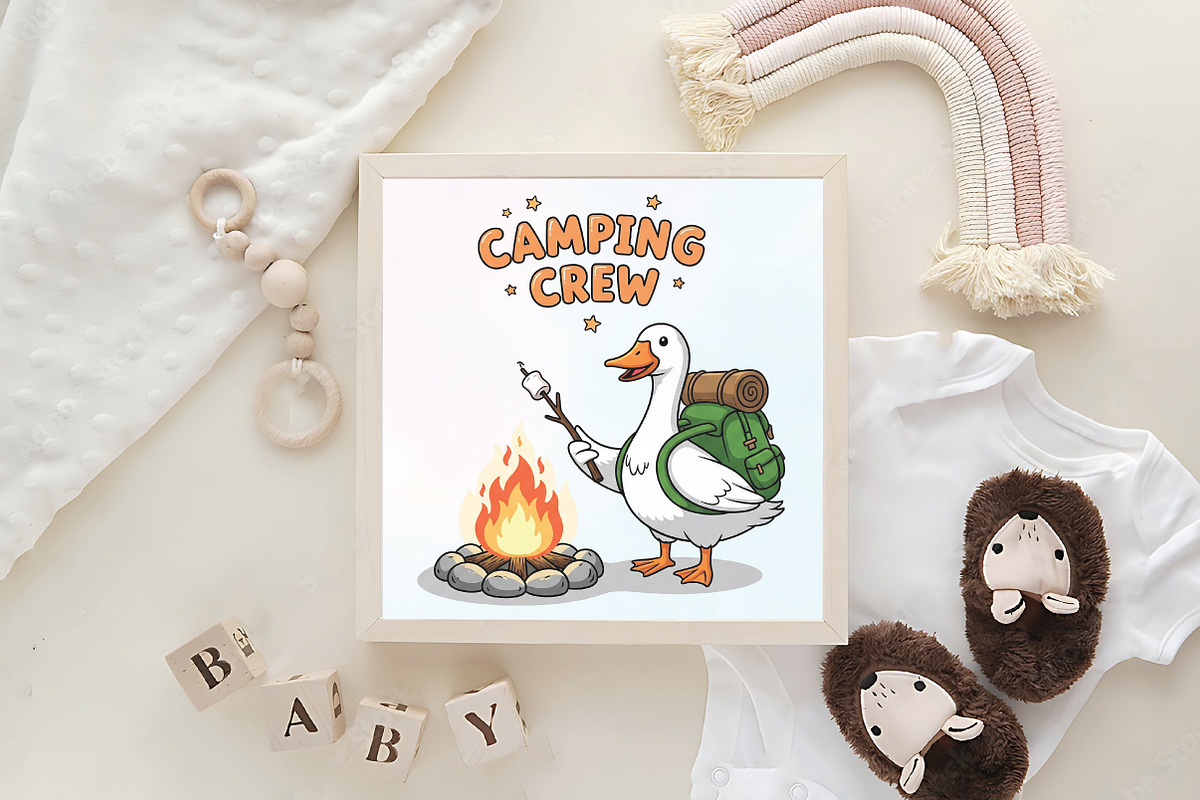 Camping Crew Silly Goose Camp Life, an Illustration by CraftArtStudio (Photo 4 of 4)