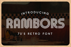 Rambors - Retro Font, a Font by Arterfak Project