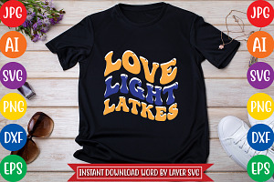 Love Light Latkes Svg Cut File, an Object Graphic by CrexoraLab