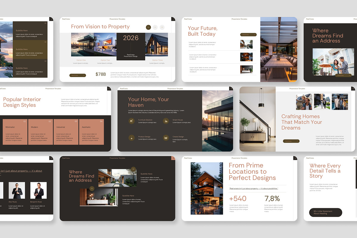 Minimalist Real Estate Google Slides, a Presentation Template by Premast (Photo 2 of 4)