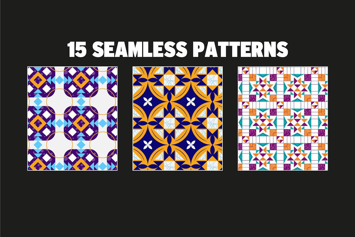 Colourful Seamless Patterns, a Pattern Graphic by Joseph Chernashki (Photo 8 of 10)