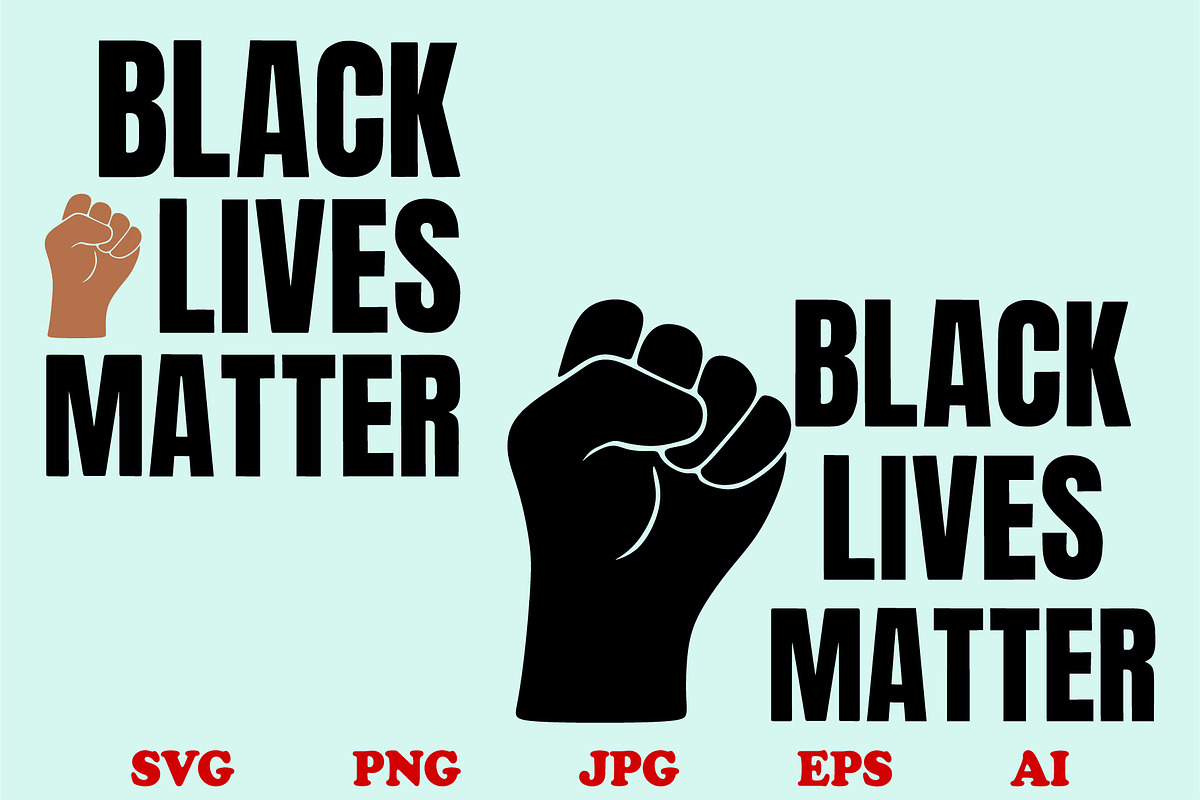 Black lives matter fist sign png svg, an Object Graphic by FileVectorSVG
