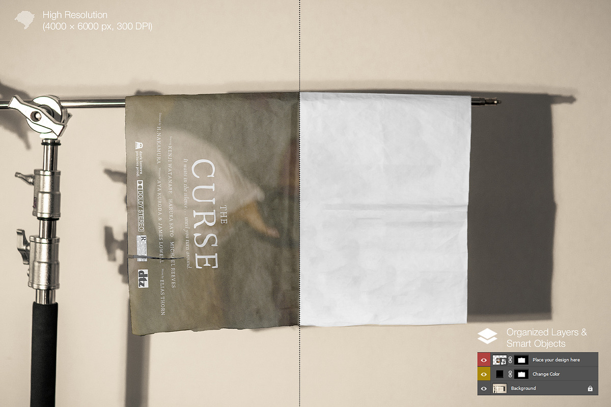 A2 Hanging Poster Mockup Set, an Advertising Mockup by Mocktopia (Photo 9 of 10)