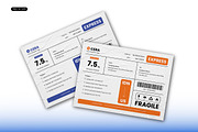 Blue Orange Shipping Fragile Label, a Print Template by Siska Arista (Thumbnail 1 of 3)