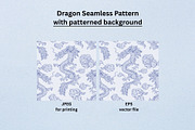 Pale Blue Chinese Dragon in Clouds, a Pattern Graphic by ilonitta (Thumbnail 7 of 9)