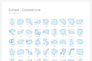 ONE WORLD ICONS - Countries, an Outline Icon by Uniko Studio (Thumbnail 6 of 10)