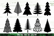 Christmas Tree Silhouette Set, a Graphic by Digital_Craftyfox (Thumbnail 4 of 20)
