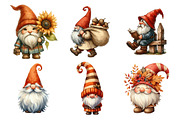 Watercolor Autumn Gnome Clipart, an Illustration by Daily.Designs (Thumbnail 5 of 5)