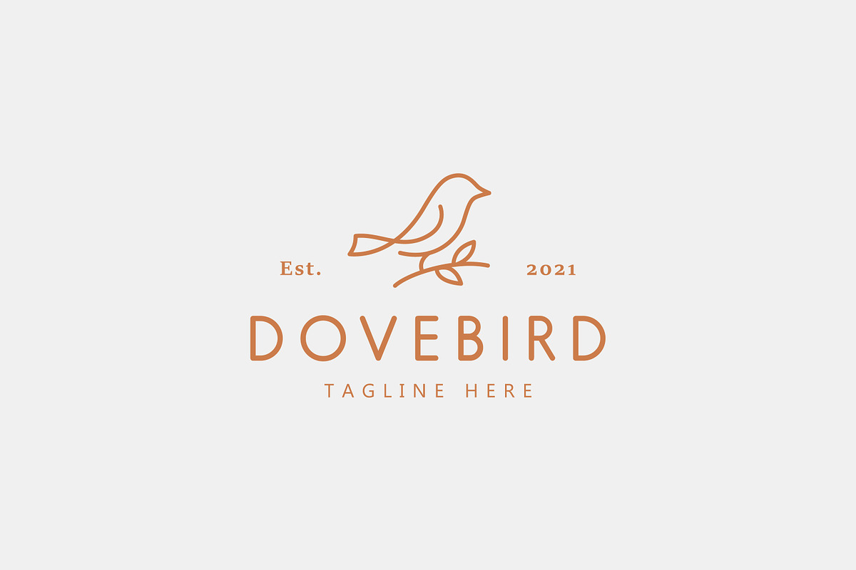 Dove Bird Perched on a Branch Logo, a Branding & Logo Template by Signatoro (Photo 2 of 2)