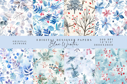 Watercolor Christmas Pattern Set, a Pattern Graphic by Patishop Art