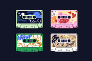 Retro audio cassettes with music set, an Object Illustration by PaperTrident (Thumbnail 6 of 7)