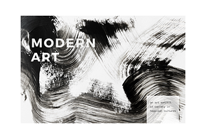 Black And White Modern Artwork