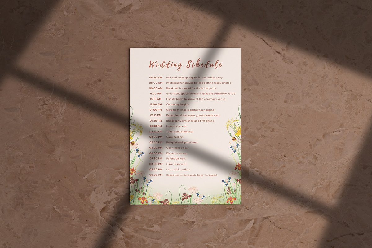 Floral Wedding Suite Canva Template, a Marketing Template by ArbaStudio (Photo 4 of 5)