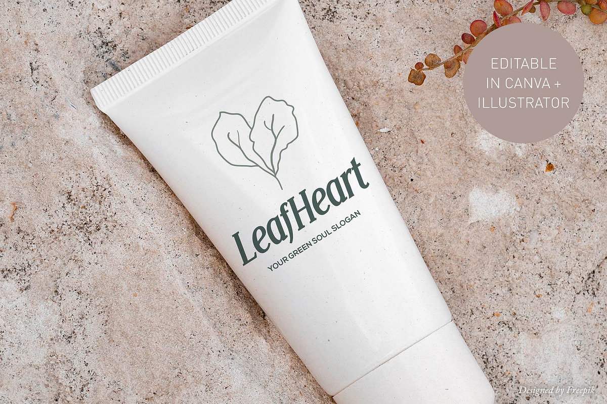 Eco Heart Brand Mark | Canva & AI, a Branding & Logo Template by Elibee (Photo 4 of 6)