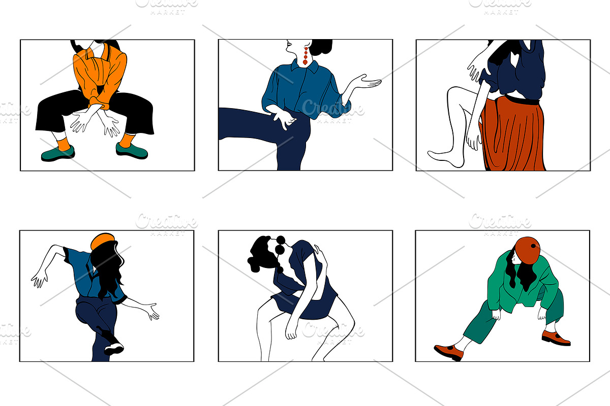 Crazy Dancers Vector Illustrations, a Person Illustration by Mariia Kovalchuk (Photo 4 of 6)