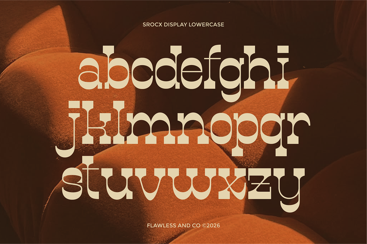 Srocx - Unique Display Font, a Serif Font by Flawless And Co (Photo 8 of 10)