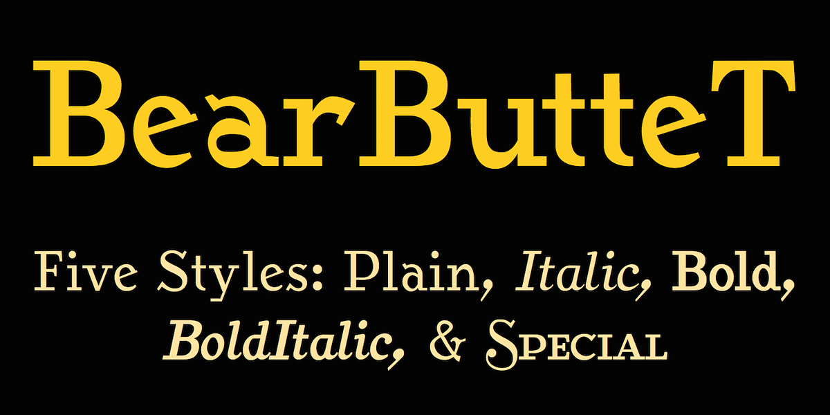 BearButteT, a Slab Serif Font by Ingrimayne Type (Photo 8 of 8)
