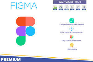 Figma logo animation, a Templates & Theme by lottie pro