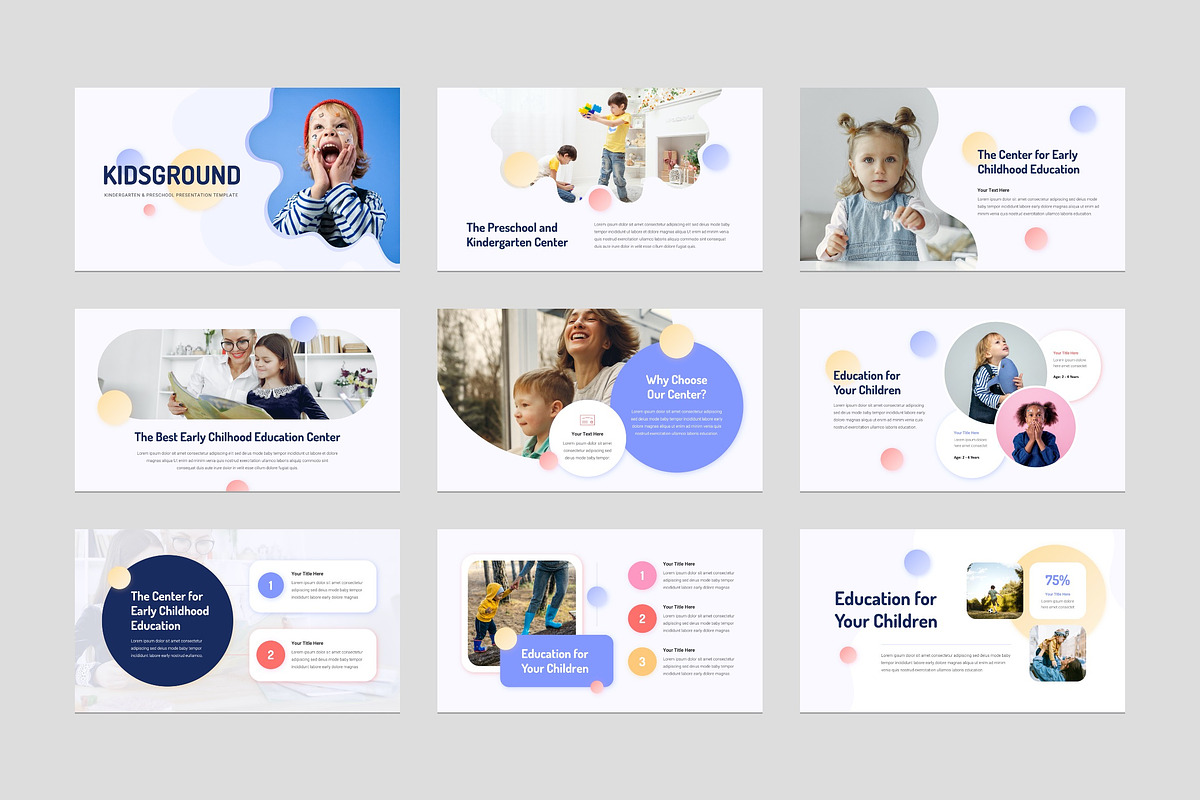 Kindergarten PowerPoint Template, a Presentation Template by Graphue (Photo 2 of 5)