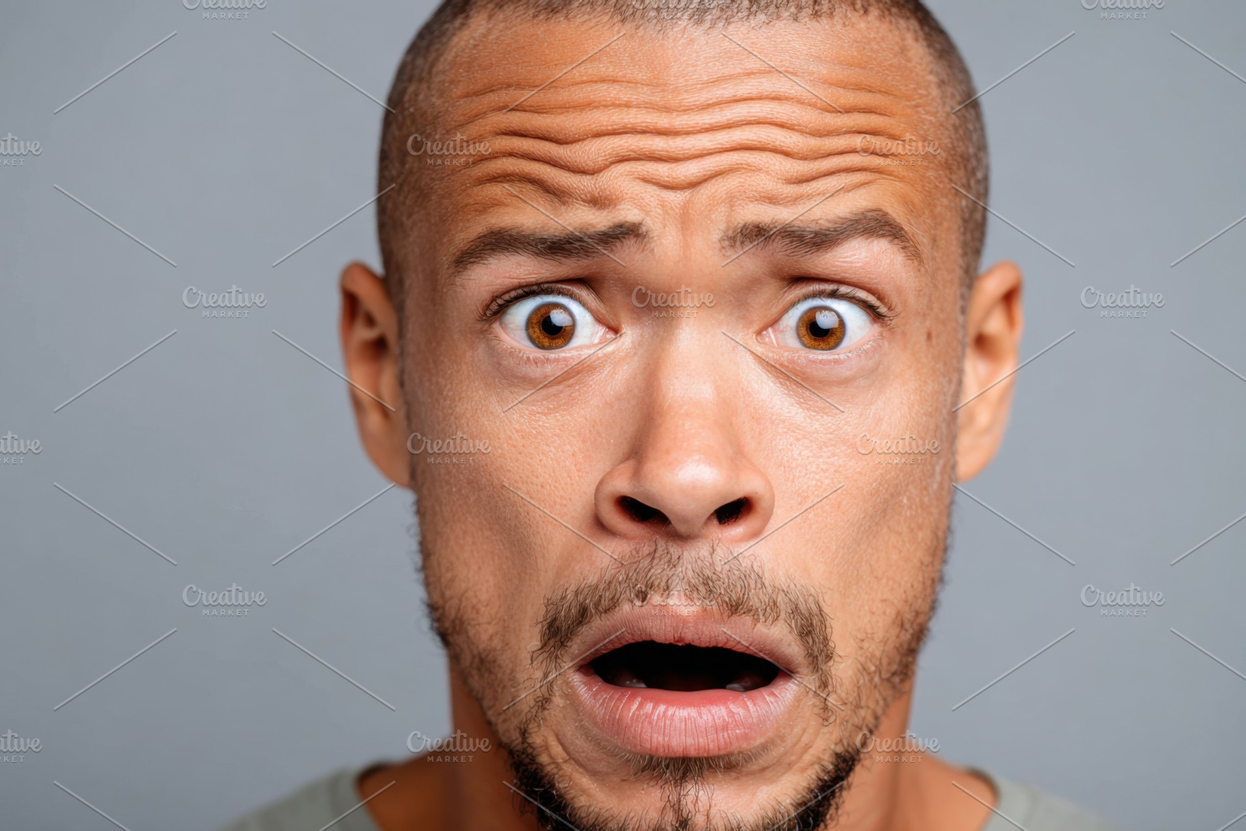 Man showing shock and surprise, a Person Photo by AlyaAnd