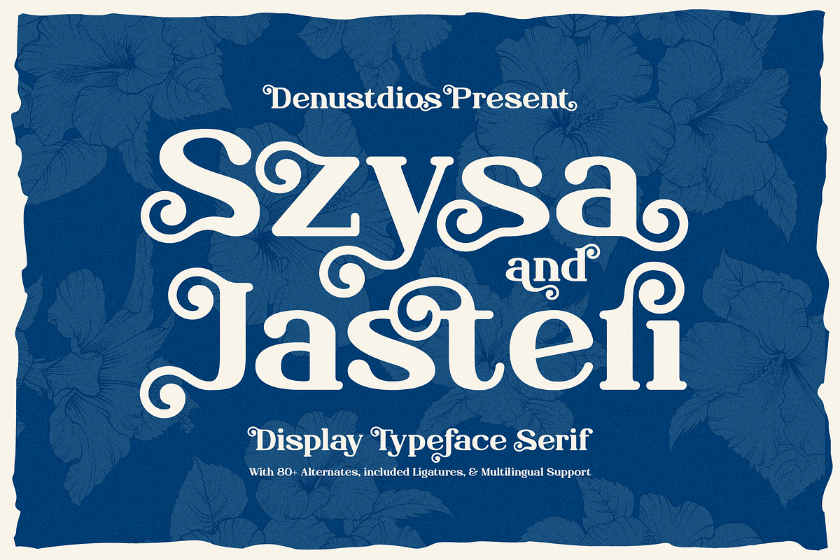 Szysa Jasteri Display Typeface Serif, a Serif Font by Denustudios (Photo 1 of 12)