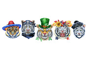 Watercolor borders from tigers, an Animal Illustration by Watercolor fantasy (Thumbnail 3 of 7)