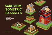 Agri Farm Isometric 3D Assets, an Object Illustration by graphicook (Thumbnail 1 of 3)