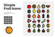 Fruit Simple Icons, a Duotone Icon by erifqizeicon (Thumbnail 1 of 3)