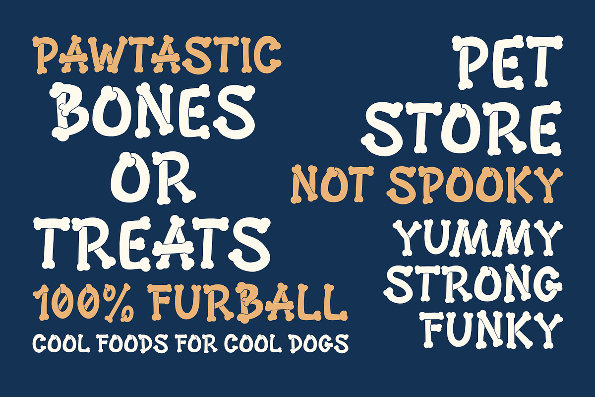 BONEZKUL – Bone Shaped Font, a Font by TypeTasty Font (Photo 5 of 11)
