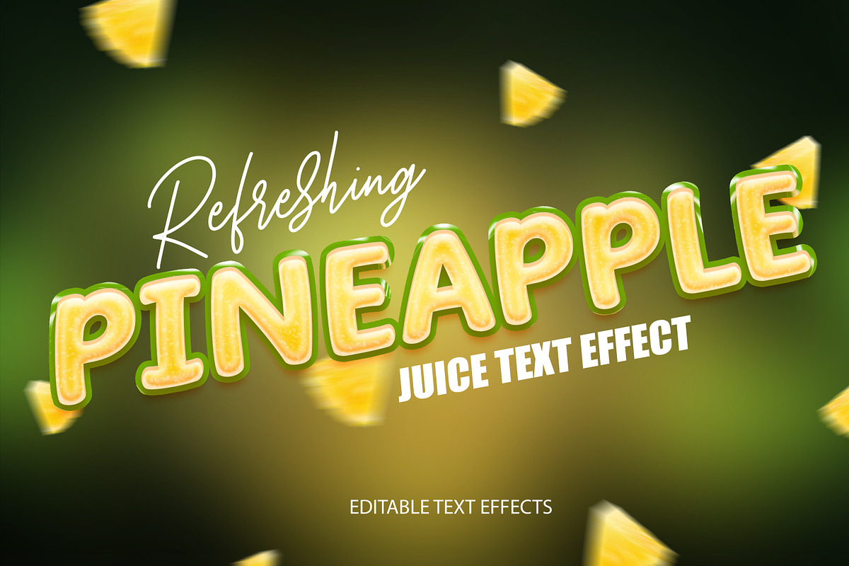 Editable Juice Text Effect Pack of 6, a Layer Style Add-On by Creative Designs (Photo 5 of 6)