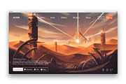 Concept art desert landscape, an Illustration by Artmeesri (Thumbnail 3 of 5)