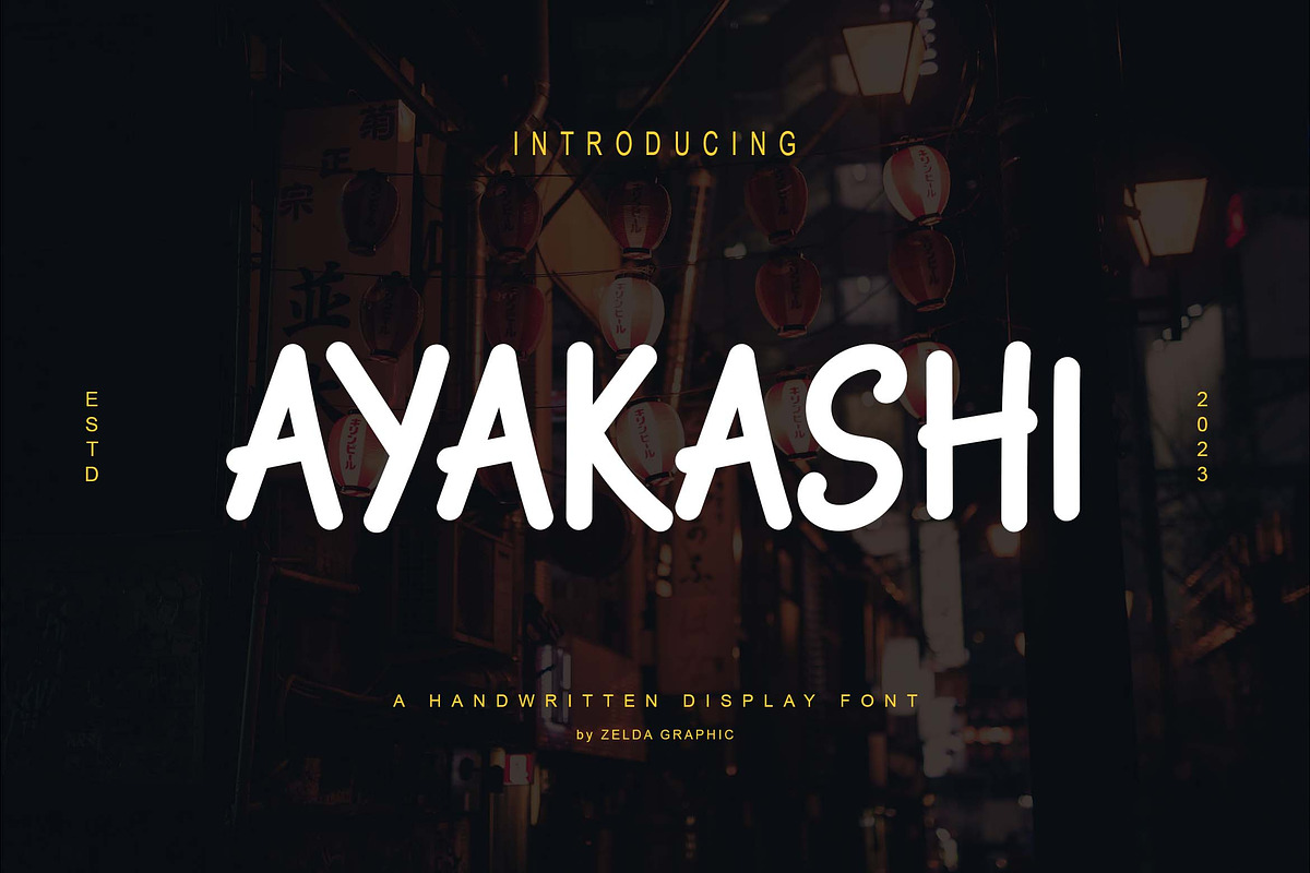 Ayakashi, a Script Font by Zelda Graphic (Photo 1 of 6)