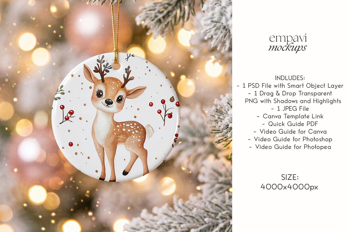 Custom Ornament Mockup, a Household Mockup by EmpaviMockups (Photo 5 of 6)