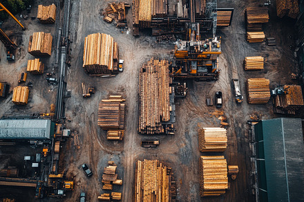 Aerial View of a Timber Yard: Stacks, a Background Photo by Pixeness