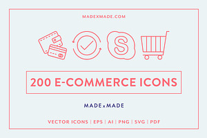 Ecommerce Line Icons, an Outline Icon by Made by Made