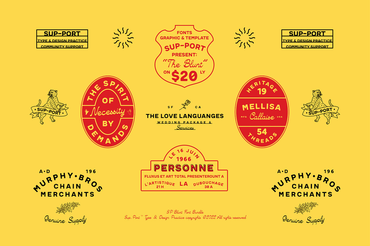 SP BLUNT BUNDLE PACK V02, a Sans Serif Font by Sup.Port Studio (Photo 13 of 16)