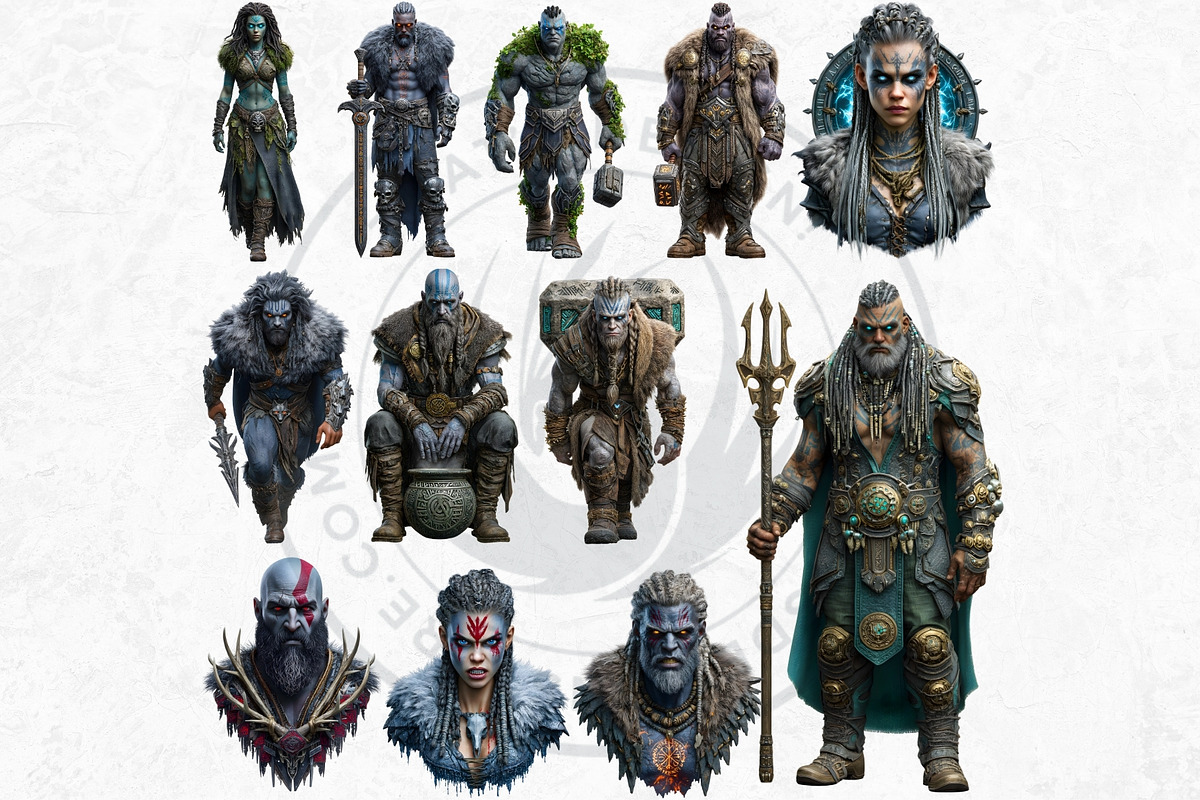 Norse Jotuns Giant Viking Cliparts, a Person Illustration by ThatsDesignArt (Photo 10 of 18)