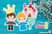 Prince Princess Digital Clip Art, an Object Graphic by Cozy Cat Design (Thumbnail 3 of 3)