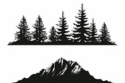 Majestic Mountain and Tree Vector Bu, a Graphic by balal (Thumbnail 6 of 8)