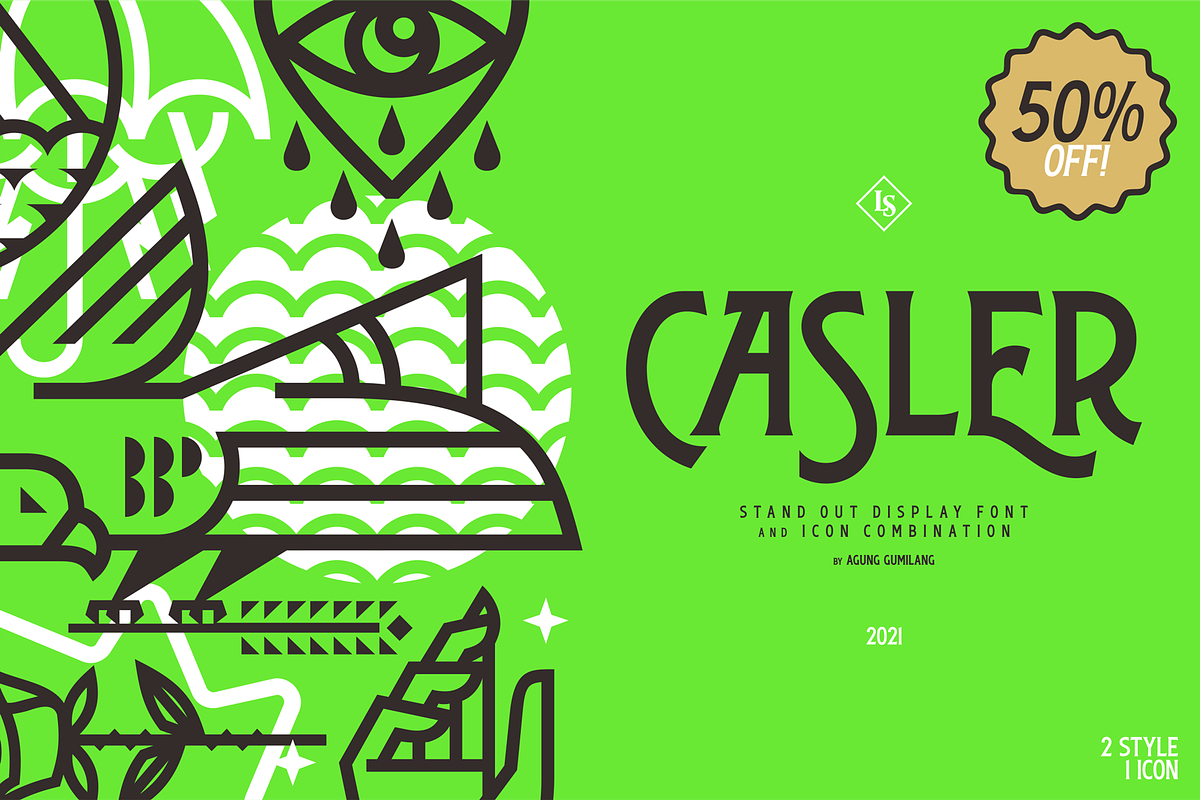 50% OFF! Casler, a Serif Font by Alternate Studio (Photo 1 of 9)