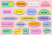 CARTOON STICKERS SET Y2K DESIGN, a Pattern Graphic by craftlove (Thumbnail 6 of 10)