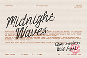 Midnight Waves - Handwritten Font, a Script Font by Typeparties (Thumbnail 5 of 10)