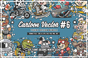 Cartoon Vector 6 Design Bundle, an Illustration by roach_graphic (Thumbnail 1 of 29)