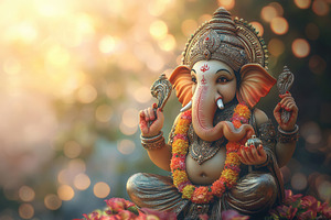 Ganesha, the Hindu deity, a Photo by Pavel_design