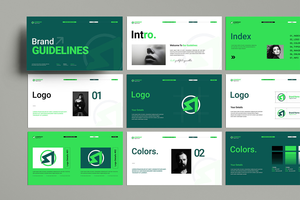 Brand Guidelines Presentation, a Presentation Template by MightyDesign (Photo 1 of 9)