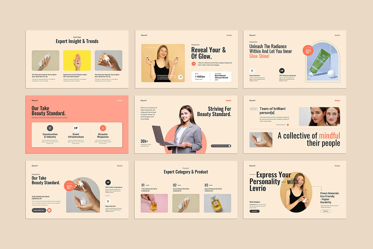 Beauty Pitch Deck Presentation, a Presentation Template by KreateTribe (Photo 3 of 5)